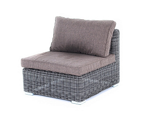 Лунго модуль диванный прямой с подушками, цвет графит