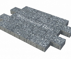 Тротуарная плитка Фабрика Готика Картано 300х150х80 мм Диорит FINO