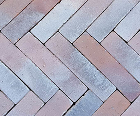 Тротуарная клинкерная брусчатка Muhr №10 Violettblau geflammt, 240*55*52 мм