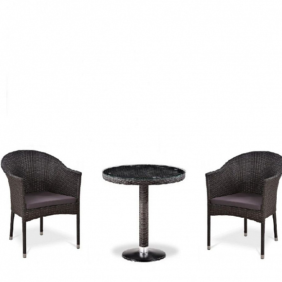 Комплект плетеной мебели T601/Y350A-W53 Brown (2+1) фото 1