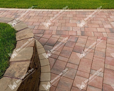 Тротуарная плитка Braer Мозайка, 60 мм. Фламинго