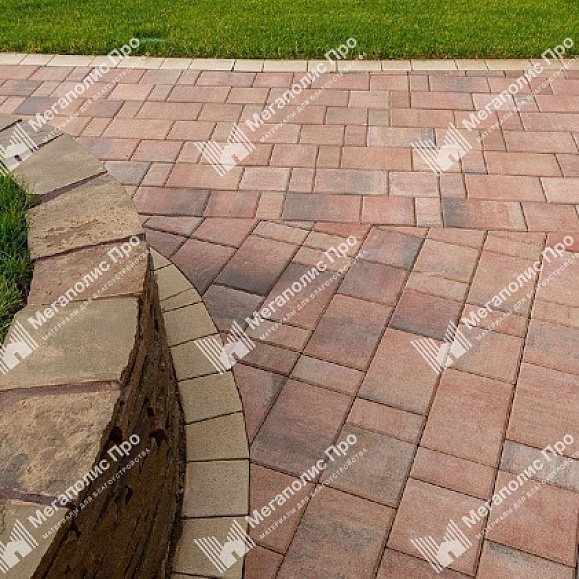 Тротуарная плитка Braer Мозайка, 60 мм. Фламинго фото 4