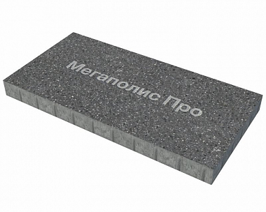 Пошаговая плита для дорожек 1000х500х80 мм Террацо Черный с черно-белым