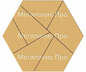 Тротуарная плитка Выбор Оригами Б.4.Фсм.8 80 мм Стандарт Желтый
