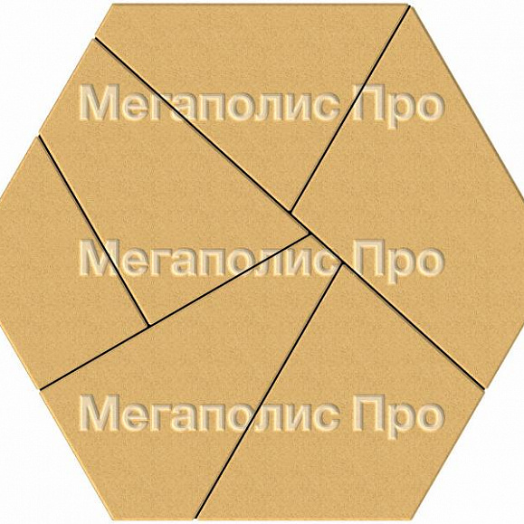 Тротуарная плитка Выбор Оригами Б.4.Фсм.8 80 мм Стандарт Желтый фото 3