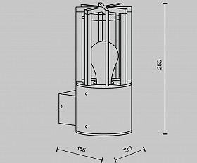 Настенный светильник (бра) Barrel Maytoni O453WL-01GF цвет Графит