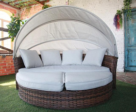 Диван-трансформер Violetta Royal Family из искусственного ротанга, цвет коричневый