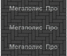 Тротуарная плитка Выбор Паркет Б.4.П.6 Черный Гранит