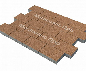 Тротуарная плитка Фабрика Готика Картано Гранде 300х200х60 мм Голд 17