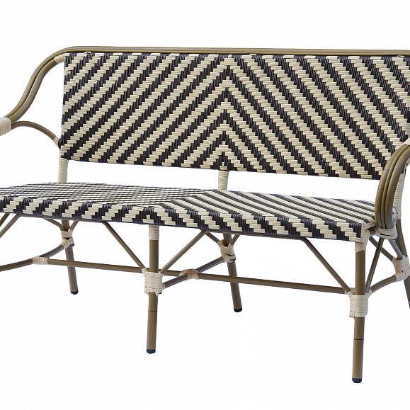 Кабри диван двухместный из искусственного ротанга, цвет бежево-коричневый фото 1