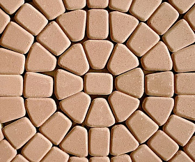 Тротуарная плитка 342 механический завод Классика круговая 60мм Бежевый