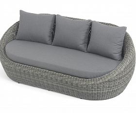 Барселона диван из искусственного ротанга трехместный, цвет графит