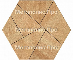 Тротуарная плитка Выбор Оригами Б.4.Фсм.8 80 мм Листопад Гранит Сахара