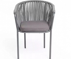 Плетеный стул Бордо 4SIS из роупа (веревки), цвет серый