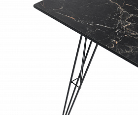 Руссо обеденный стол из HPL 150х80см, цвет черный мрамор