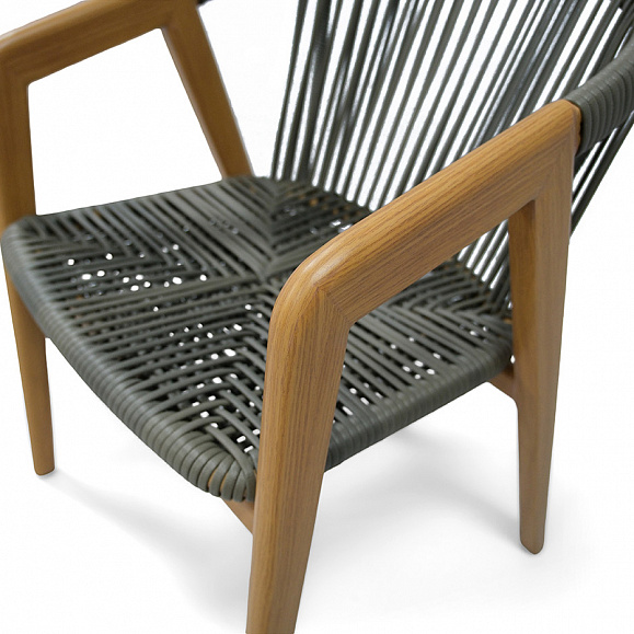 Будапешт стул из искусственного ротанга, цвет темно-серый фото 5