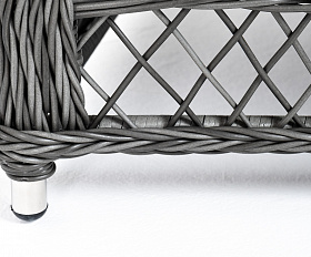 Гранд Латте диван трехместный из искусственного ротанга, цвет графит