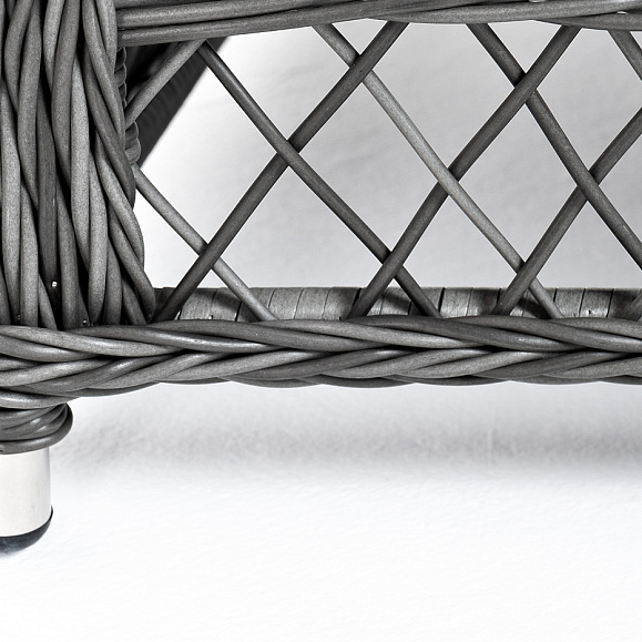 Гранд Латте диван трехместный из искусственного ротанга, цвет графит фото 4