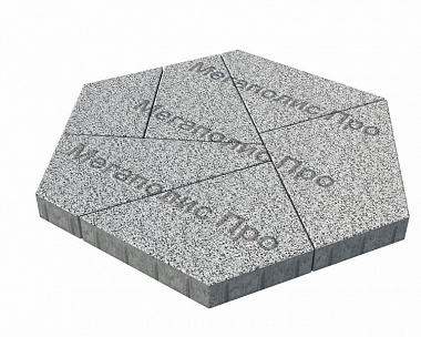 Тротуарная плитка Выбор Оригами Б.4.Фсм.8 80 мм Стоунмикс Бело-черный