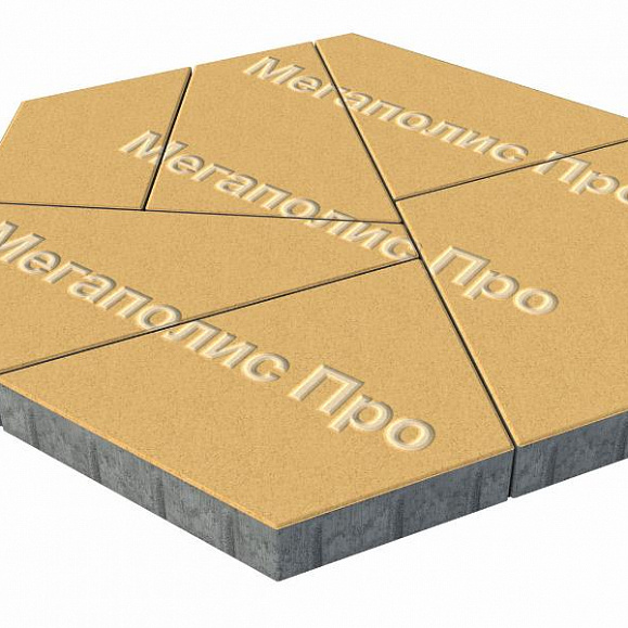 Тротуарная плитка Выбор Оригами Б.4.Фсм.8 80 мм Стандарт Желтый фото 2