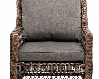 Кресло Гранд Латте 4SIS из искусственного ротанга, цвет коричневый