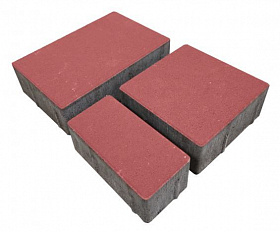 Тротуарная плитка Лидер 40 Провинция 60 мм Ярко-красный