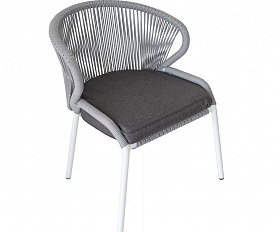 Плетеный стул Милан 4SIS из роупа (веревки), цвет серый