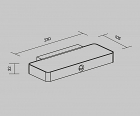 Настенный светильник (бра) Pir Maytoni OSL456WL-L2GF3K цвет Графит