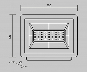 Прожектор Flood 6500К 30Вт IP 65 Maytoni FL001-L30B6K цвет Черный