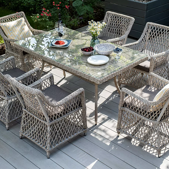 Обеденная Латте 4SIS группа плетеная, цвет бежевый фото 5