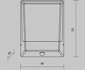 Настенный светильник (бра) Row Maytoni O448WL-L9GF3KSR цвет Графит