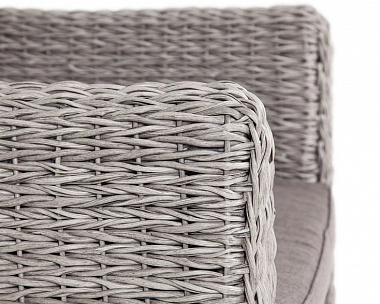 Кресло Кальяри 4SIS из искусственного ротанга (гиацинт), цвет серый