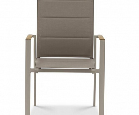 Комплект обеденной мебели Lyon-Andy 280B-6N2R Brafritid бежевый/натуральный, алюминий/тик