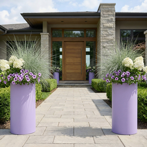 Кашпо Concretika Тюб Макси D40H60 Лаванда 300 6035 фото 1