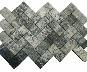 Брусчатка Лидер 40 Прямоугольник Color Mix 200x100x80 мм Графит