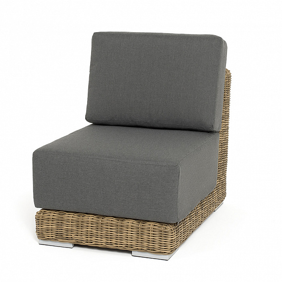 Капри модуль диванный прямой с подушками, цвет соломенный фото 1