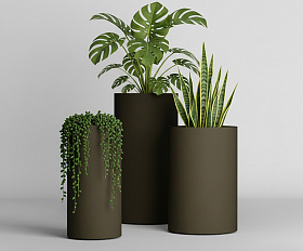 Кашпо Concretika Тюб Макси D40H60 Олива 310 256