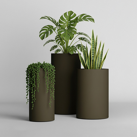 Кашпо Concretika Тюб Макси D40H60 Олива 310 256 фото 5