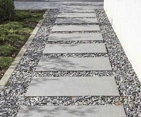 Пошаговая плита для дорожек 800х400х80 мм Серая