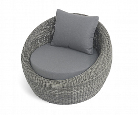 Барселона кресло из искусственного ротанга, цвет графит