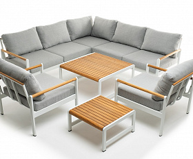 Лаунж зона из алюминия MAYA L белая Joygarden