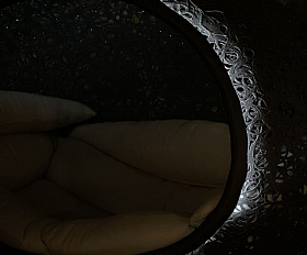 Подвесное кресло Vitgarden Bios Hide Conture из базальта, цвет черный