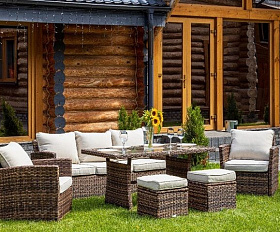 Комплект мебели Zoya Royal Family из искусственного ротанга, цвет коричневый