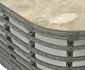 Ницца журнальный столик из искусственного ротанга, цвет серый