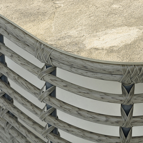 Ницца журнальный столик из искусственного ротанга, цвет серый фото 5