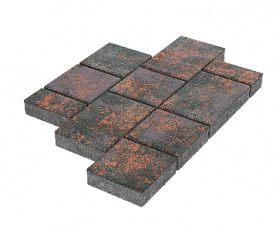 Тротуарная плитка Stellard Мозаика 60 мм Браун