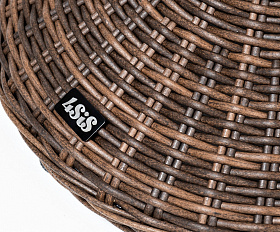 Леванте стол круглый из искусственного ротанга, цвет коричневый