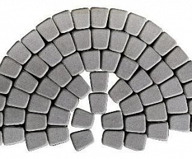 Тротуарная плитка Braer Классико круговая 60 мм. Серый