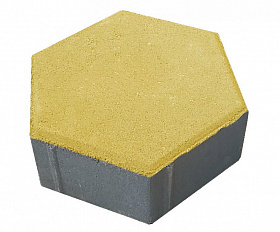 Тротуарная плитка 342 механический завод Шестигранник 80 мм Желтый