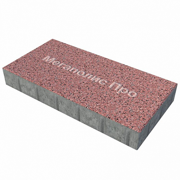 Тротуарная плитка Выбор Прямоугольник Б.5.П.8 600х300х80 мм Стоунмикс Красный с черным фото 1